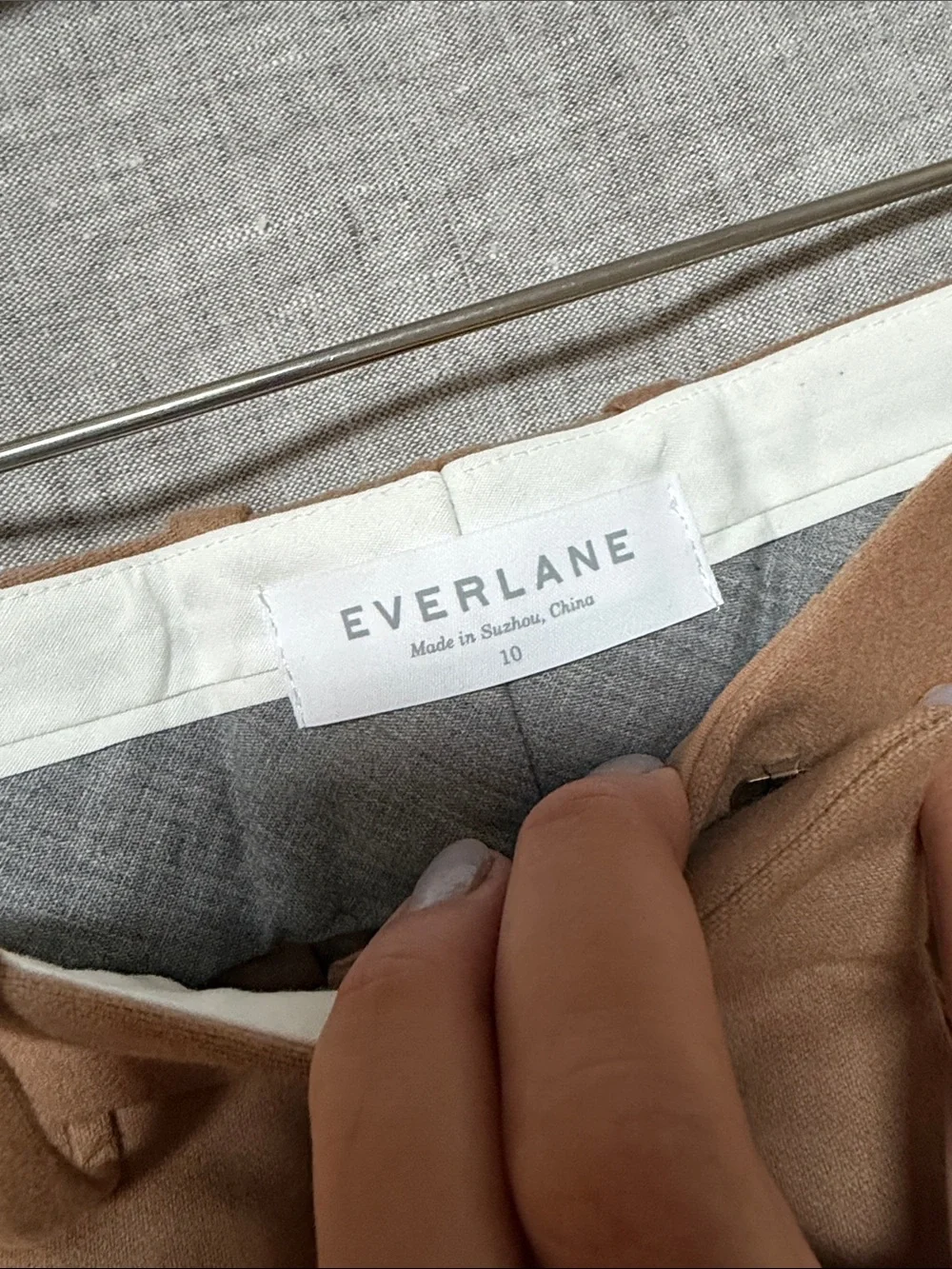 Everlane Wool Women's Tailored Wide-Leg Pants - Beige